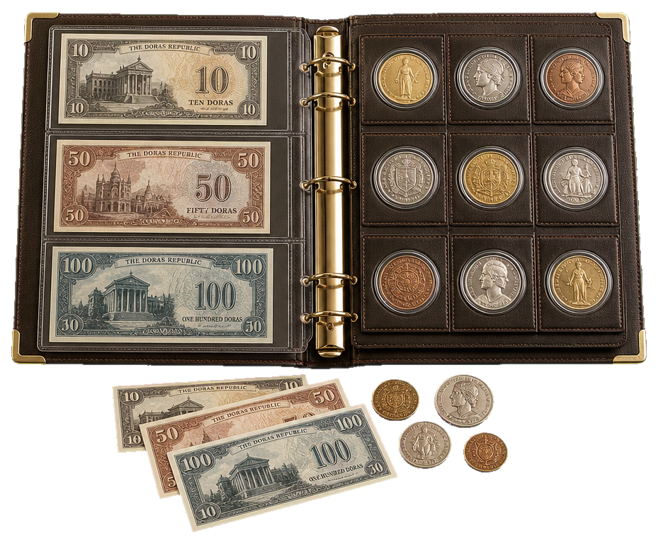Saved notes and coins in the personal collection