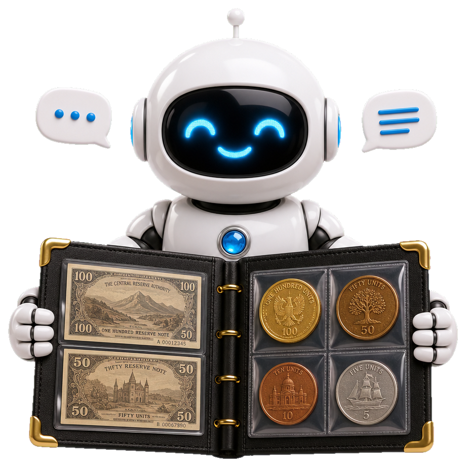 Identification result with country, series, and collector value